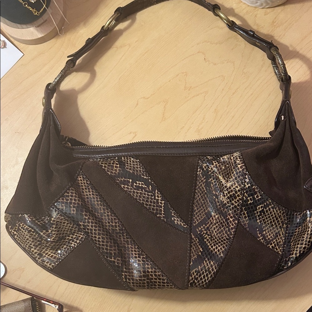 COLE HAAN Y2K VINTAGE SUEDE, LEATHER AND SNAKESKIN in THE ALISON PATCHWORK LINE